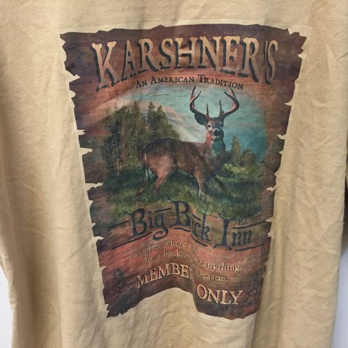 Camiseta Big Buck Inn Grande L Camiseta Gráfica Ciervo - Imagen 3 de 4