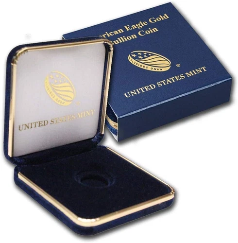 2 US Mint Presentation Gift Display Case For 1/4 oz Gold American Eagle Coin Box