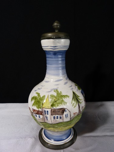 Antique German Hanau Erfurt Faience Pitcher Jug 19th Century 2 - Picture 8 of 23
