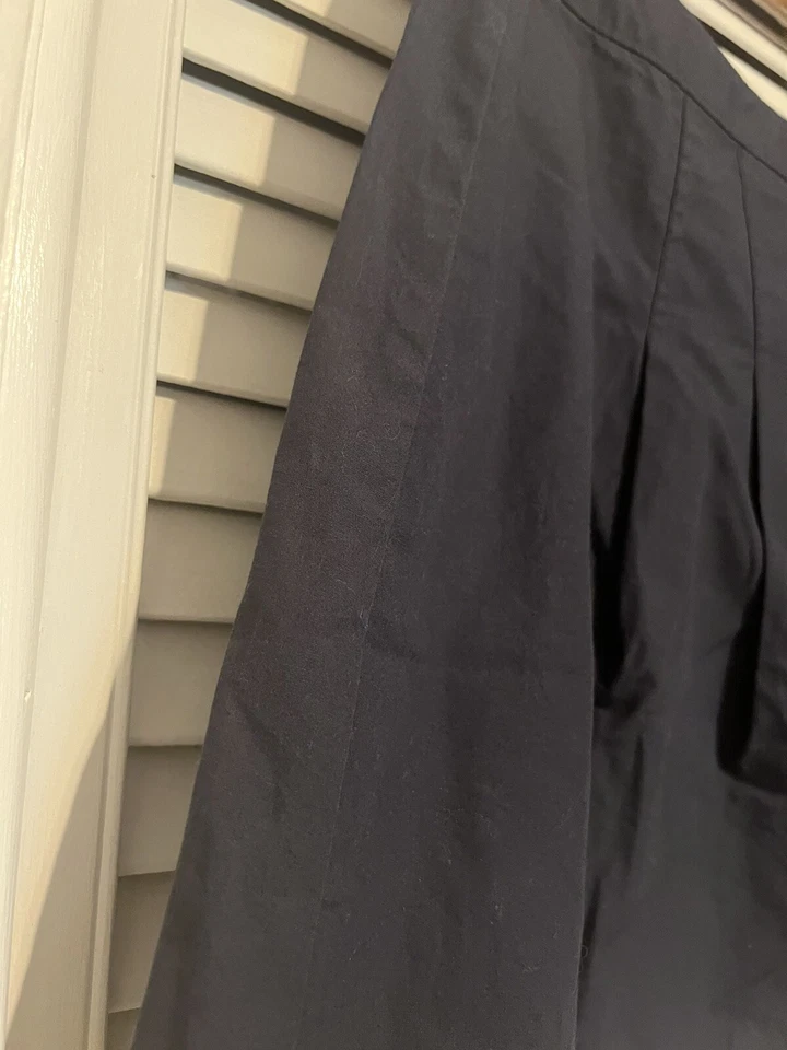 Falda BASS para mujer talla 16 100 % algodón hasta la rodilla azul a rayas alineado Foto 4 de 4