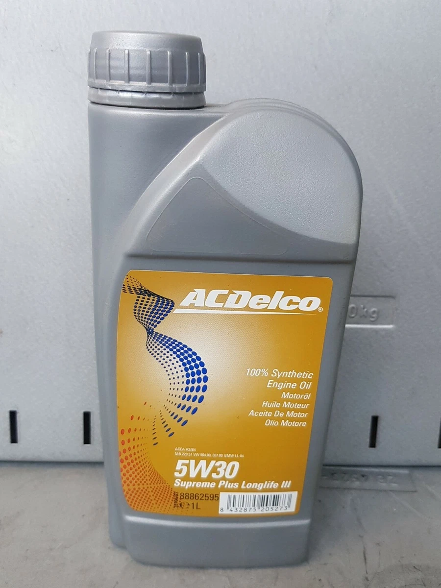 Car Engine Oil ACDelco 5W30 A3 B4 1L Synthetic Supreme Plus Longlife 3 Lubricant
