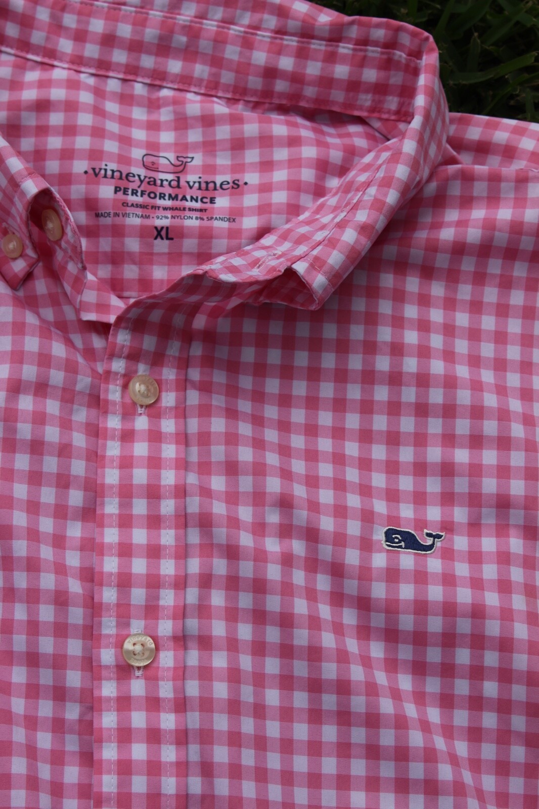 Vineyard Vines PERFORMANCE button down Pink White… - image 2