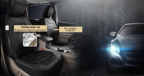 Seat Covers Fit For Car Truck SUV Van 2PC Front Seats Auto Accessories Black - Picture 8 of 9