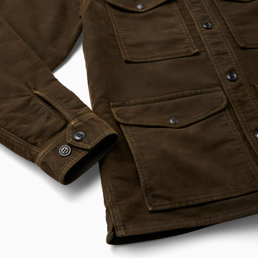 Filson Vintage Wash Moleskin Work Coat 20264378 Siberian Pocket Dark CC
