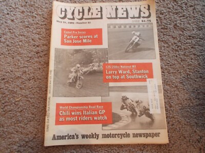 May 31 1989 Number 21 Cycle News Newspaper Larry Ward, Stanton Southwick