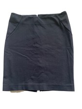 INC International Concepts Black Skirt size 6 back slit side design stitching
