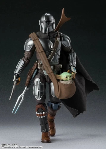 BANDAI S.H.Figuarts STAR WARS El Mandaloriano Din Djarin y Grogu Nuevo Sellado