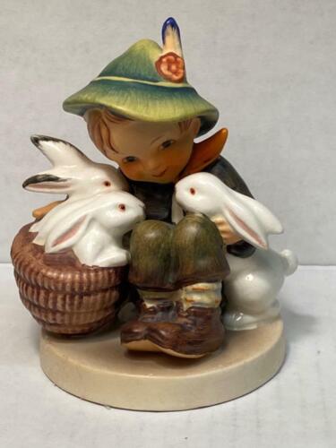 Goebel Hummel Playmates Figurine TM3 Boy Playing with Bunnies VERY GOOD COND - Picture 1 of 6