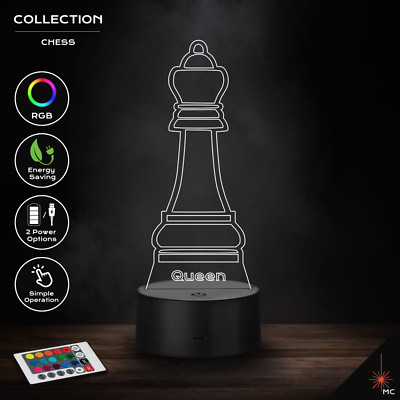 LED Lamp - Queen (Chess)