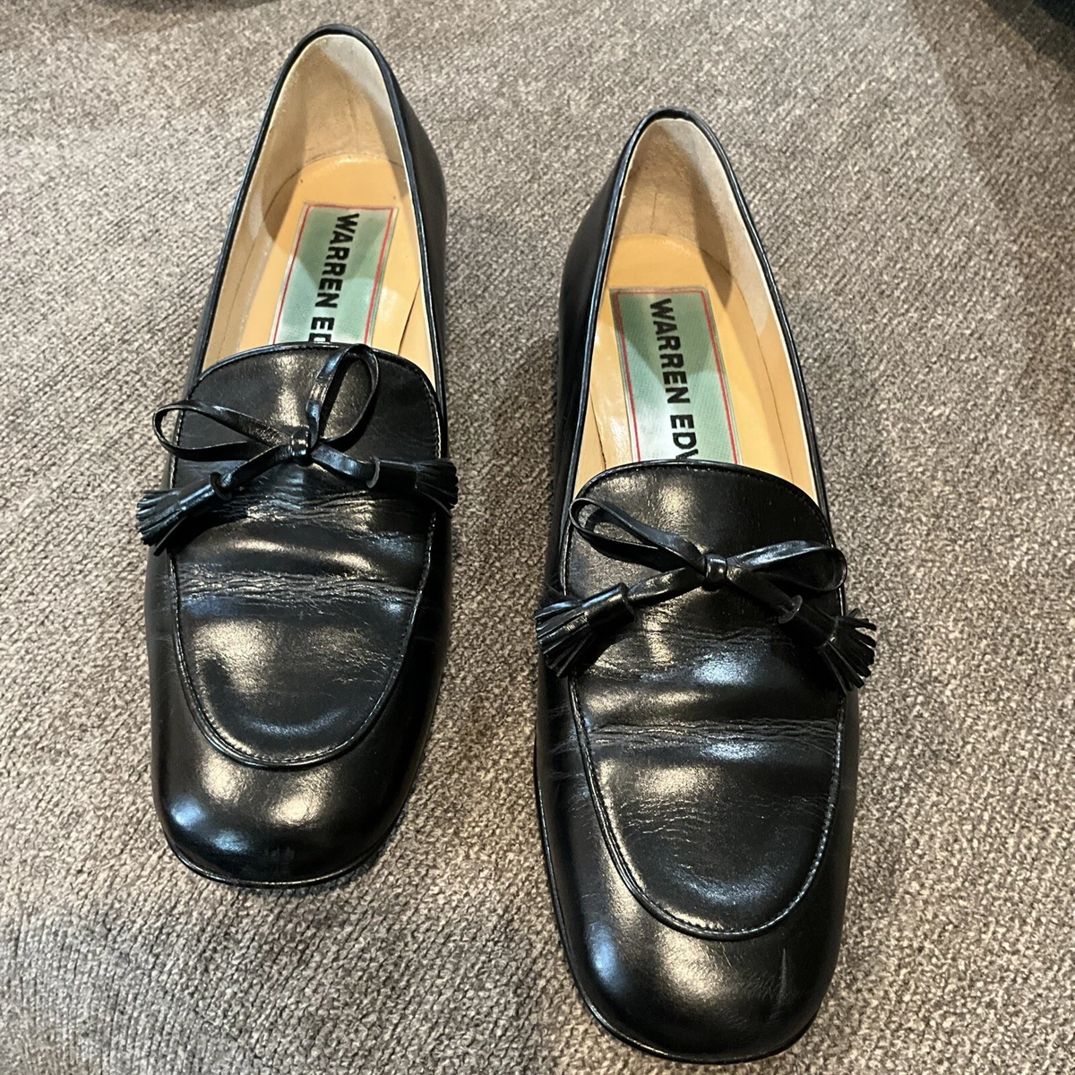 VTG Bennis Edwards Hand Beaded Mocs in Black Leather 80s - Susan Bennis - Warren Edwards - Loafer - Men main image 3