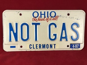 Vintage Ohio License Plate Not Gas Vanity Perfect For Tesla Electric Car W Tag Ebay