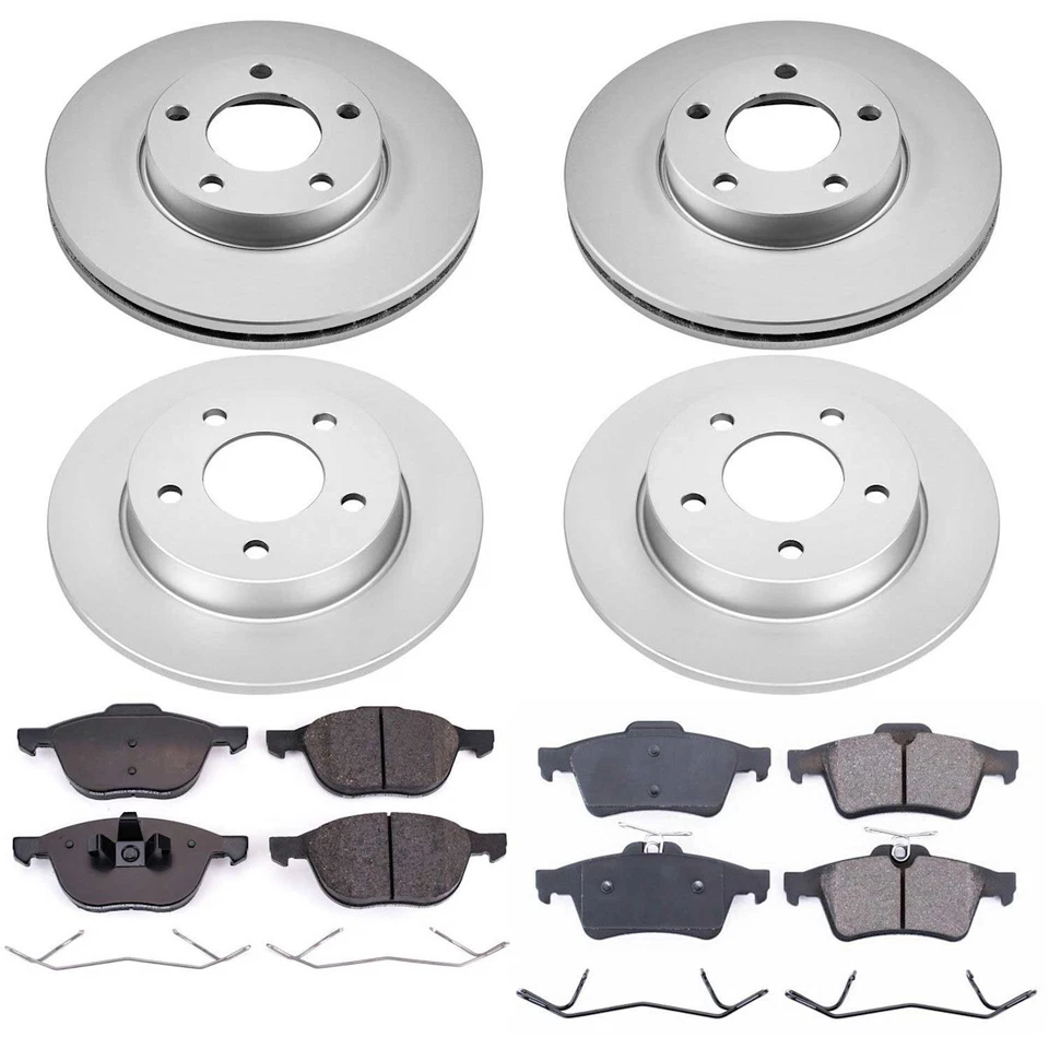 Juego de 4 ruedas delanteras y traseras CRK121 Powerstop discos de freno y pastillas para Mazda 3 Foto 3 de 4