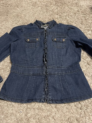 Euc Dress barn denim jacket with 