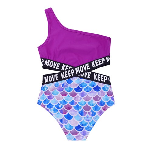 Girls One-Piece Leotard Bodysuit Park Swimsuit Water Diving Printing Surfing - Picture 65 of 99