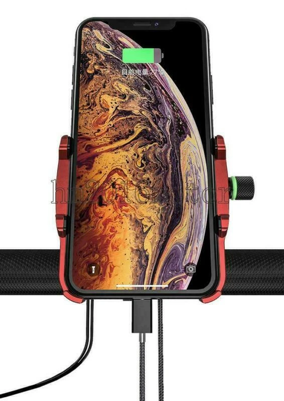 Suporte de telefone de alumínio com carregador USB para Kawasaki Vulcan 500 750 900 1700 2000 - Imagem 4 de 4