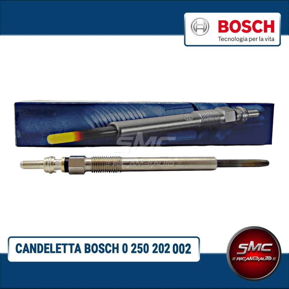 KIT 4 CANDELETTE BOSCH FIAT GRANDE PUNTO (199) 1.3 D Multijet KW 55 CV 75 - Imagen 3 de 4