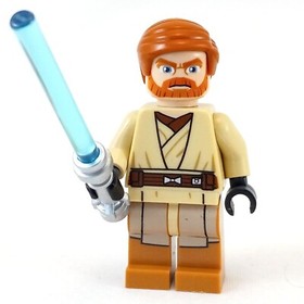 LEGO Star Wars Obi Wan Kenobi Minifigure Jedi from 2013 Clone Rex set 75012