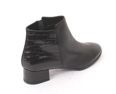jun Fucsia 96129 Black Leather Zip-Up Ankle Boots 40 / US 10 | eBay