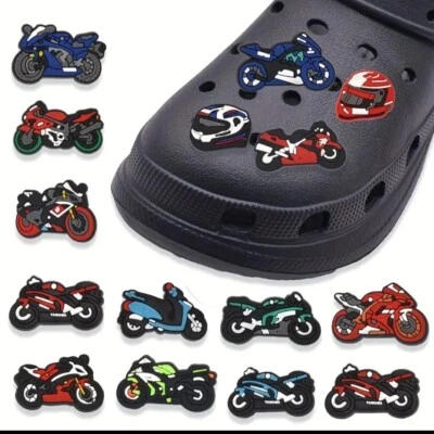 Motorbike Helmet Shoe Charms – Biker Racing Jibbitz Style (26 Variations)