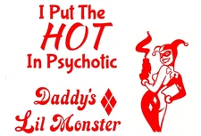 Harley Quinn variety PK 5" Red Vinyl Decals Car Truck Windows Laptop Tablet