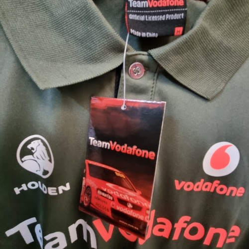 BNWT Holden Team Vodafone Warrior Polo Shirt Khaki 2012 Size M Lowndes Whincup - Picture 5 of 5
