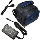 Kit: Black Nylon Case and Ac Adapter for Sony HandyCam Dcr Series Camcorders
