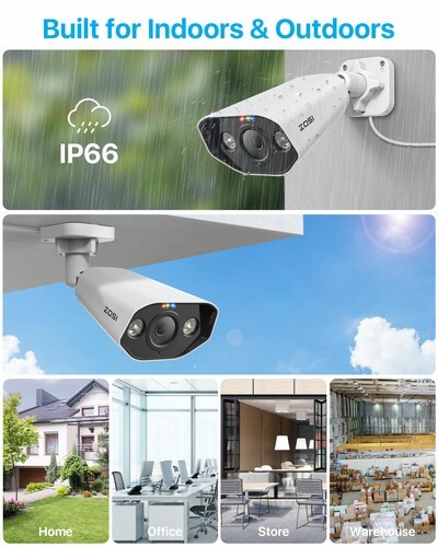 ZOSI 8MP PoE Überwachungskamera Set Außen 8CH 2TB NVR Farbnachtsicht PIR WIE NEU - Bild 12 von 16