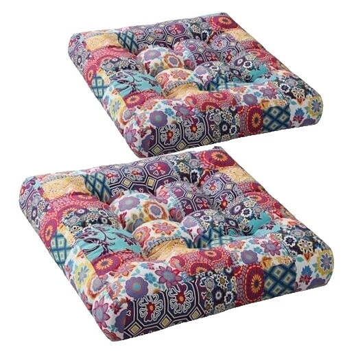 Patchwork 100% Polyester Floor Cushion Home Décor Pillows