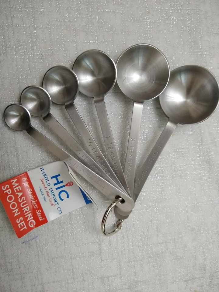 Hic Stainless steel Six piece measuring spoon set 6 48012 Heavy weight - Image 3 of 4