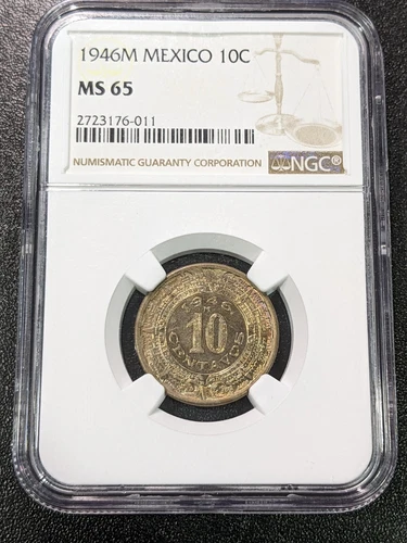 1946 M MS65 Mexico 10 Centavos UNC KM 432 NGC