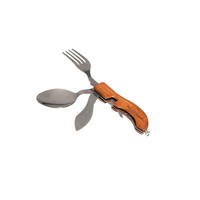 Woodilla Outdoor Campingbesteck, Klappbesteck, Reisebesteck, Edelstahl Und Holz