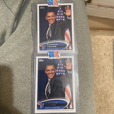 2012 Topps Barack Obama Lot Of 2 Presidential Predictor #PPO-33 NC PA