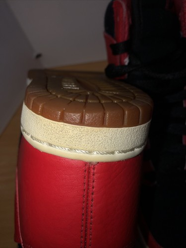 Sneaker Nike Dunk Sky tacco a zeppa nascosto taglia 8 nere rosse corte 644877-015 usate - Foto 22 di 24