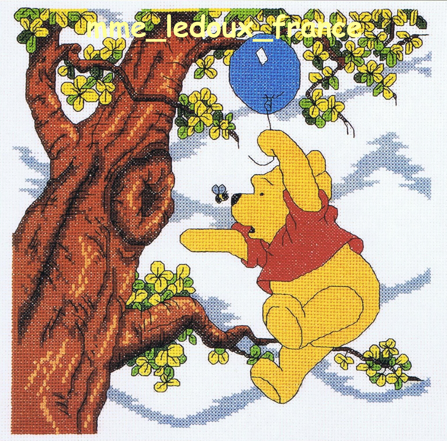 Kit point de croix Winnie vintage collection 2000 broderie d138 fil coton