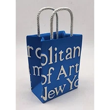 Metropolitan Museum of Art Rudy Deharak Blue & White Resin Mini MET Shopping Bag