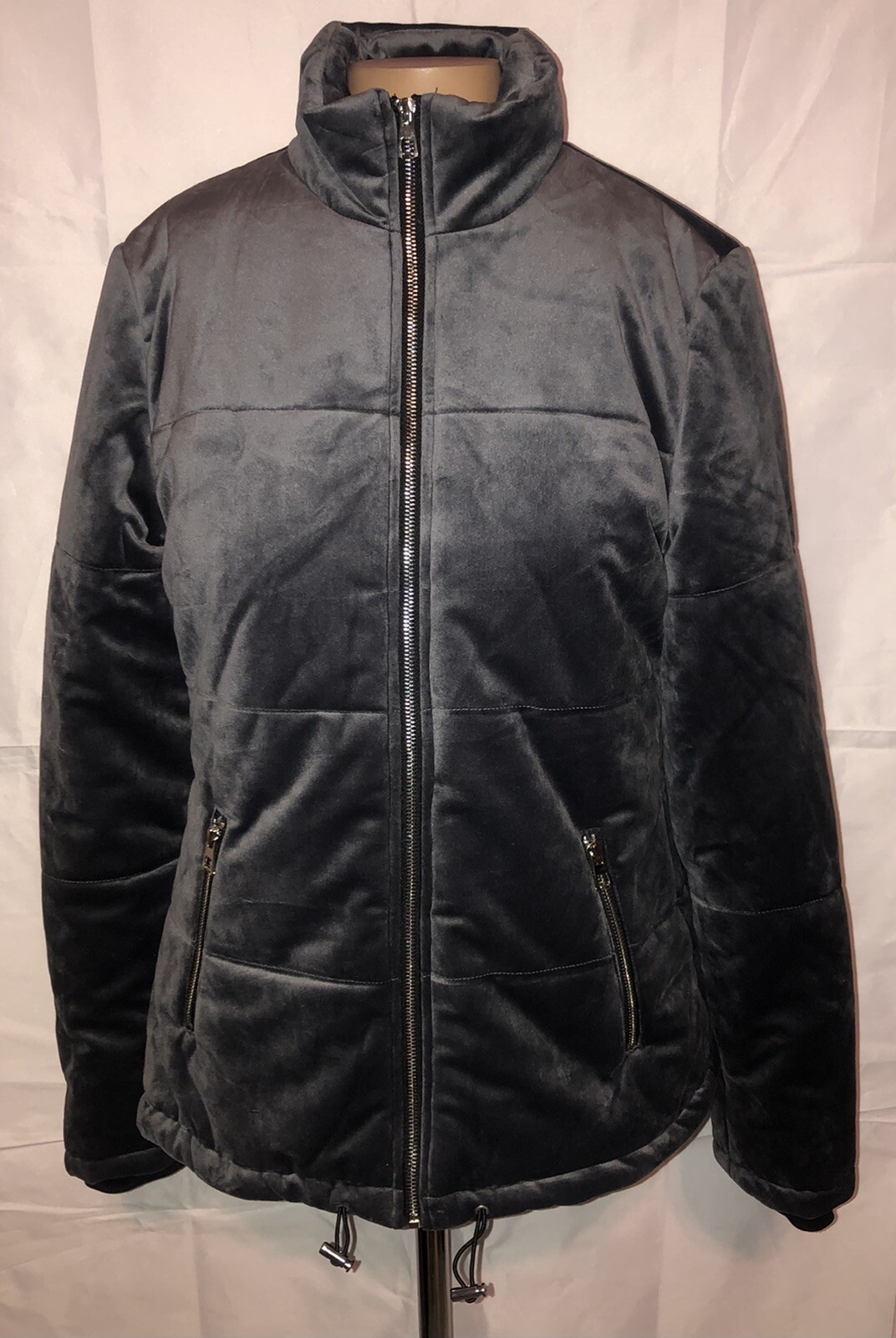 Women's Star Crossed Lovers Charcoal Gray Jacket Coat Medium New $240