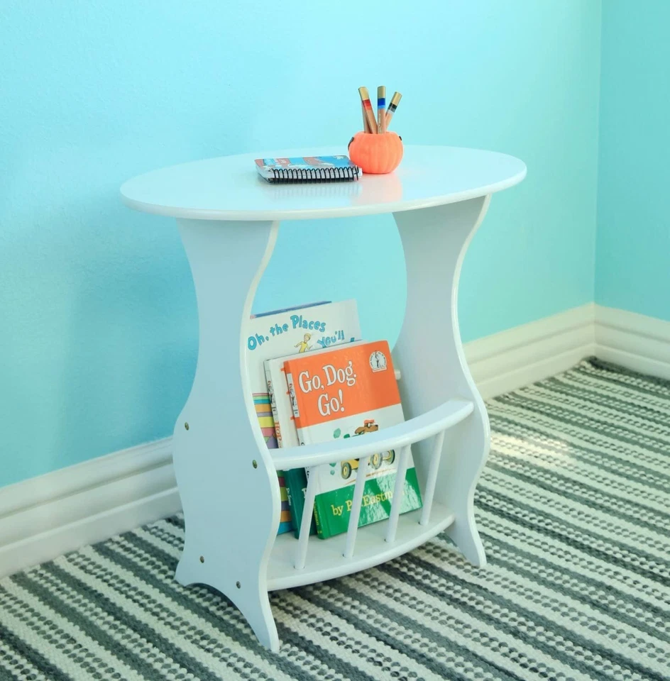 Mesa lateral infantil para espaços pequenos livros de cabeceira de berçário abajur mesa de cabeceira NOVA - Imagem 4 de 4