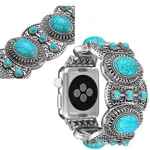 Bande de Bangle Turquoise pour Apple Watch Ultra Series 9 8 6 Bracelet de sangle