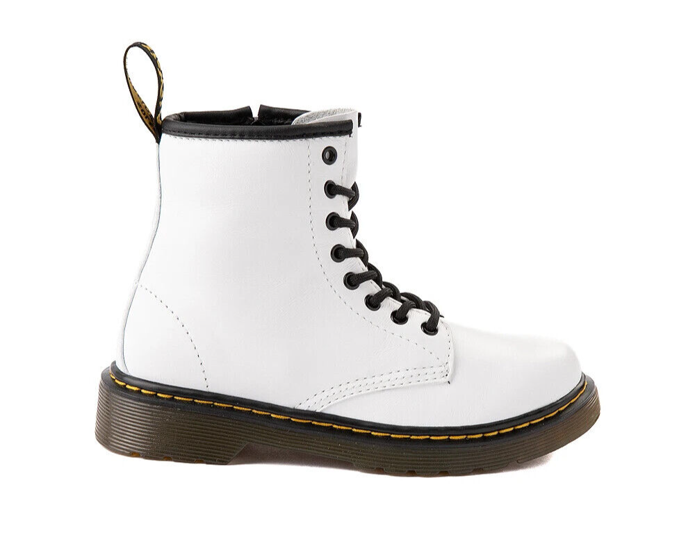 NEW Dr Martens 1460 White Smooth Leather 8 Eye Lace Up Boots  display picture 1