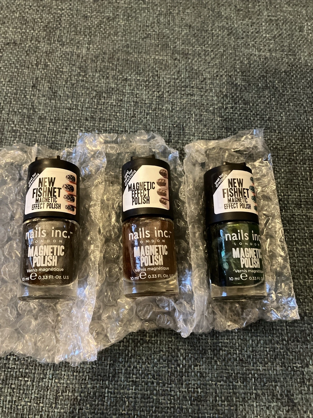 Nails Inc MAGNETIC POLISH SET X3 - LONDON TOWN, SPITALFIELDS SOHO 10ML EACH