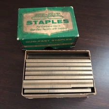 Vintage Duo-Fast Staples No.508-D 1/4" Tackers Opened Box
