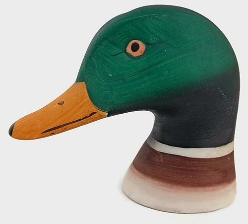 Duck Head Vintage 1983 Ceramic Salt and Pepper Shakers Mallard / Duck - Picture 11 of 19