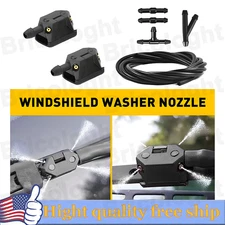 Universal Car Windshield Wiper Washer Squirter Nozzle Spray Jet Kit Fluid Hose A