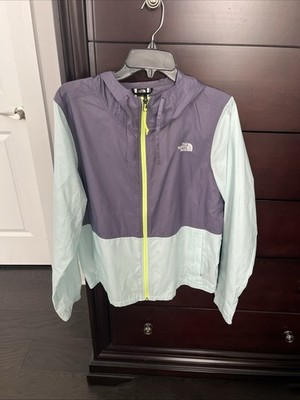 The North Face WindWall Jacket Womens L Windbreaker Hooded Full Zip Colorblock