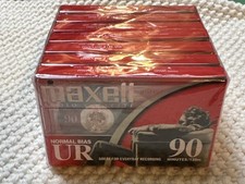 7 Pack: Maxwell UR 90 Minute Blank Audio Cassette Tapes Normal Bias New Sealed