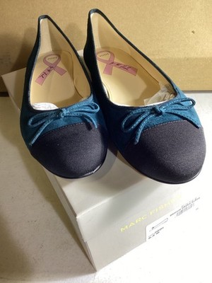 Mark Fisher Jodi Top Bow Ballet Flats Hunter Green Suede Size 8.5 New With  Box