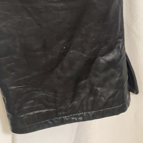 Damengröße 8 DKNY schwarze elegante Lederhose Lammleder gefüttert flache Vorderseite Bootcut - Bild 5 von 14