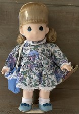 1995 Precious Moments Garden of Friends Iris Doll May New Tag Stand