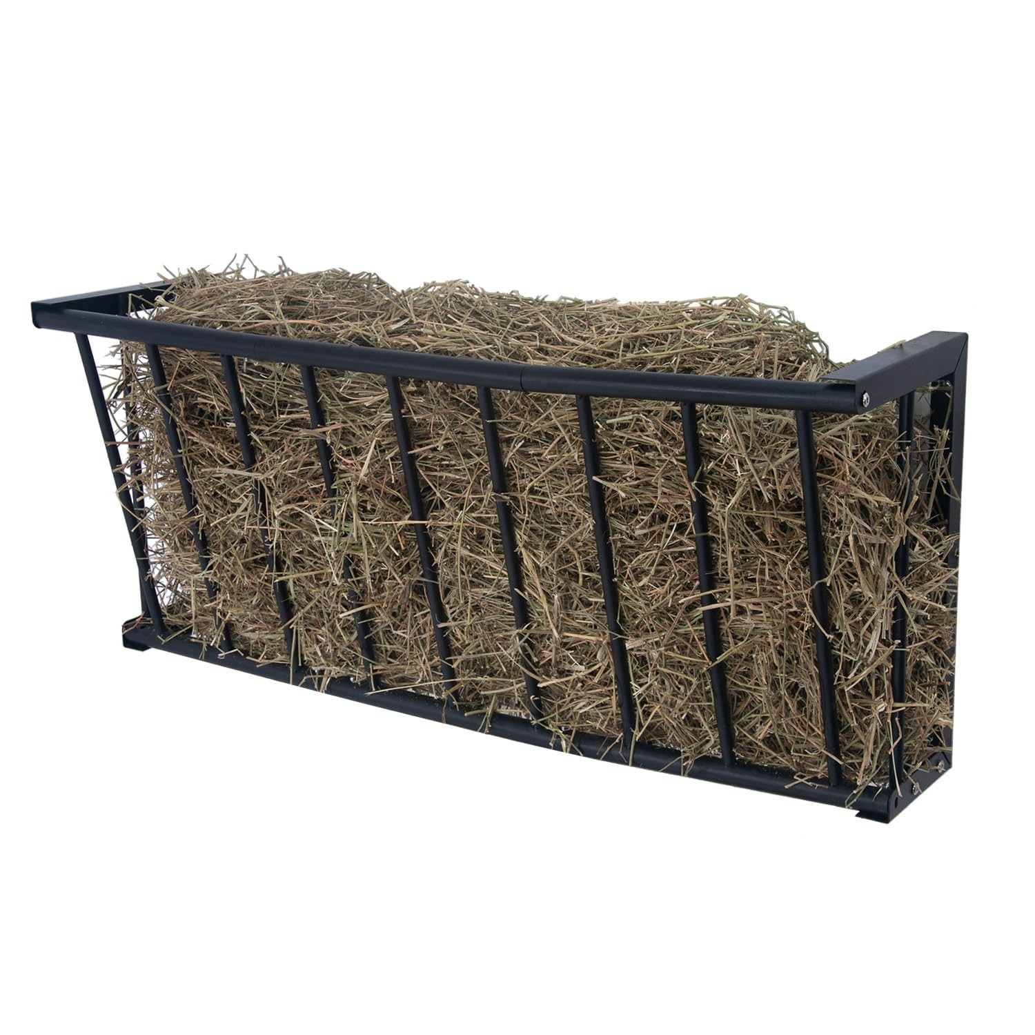 Wall Mount Hay Rack, 40'' Long Livestock Hay Feeder with 25 Gallon ...