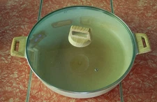 Natural Elements Woodstone Nonstick 6.6  Qt 14" Large Casserole FryPan w/ Lid